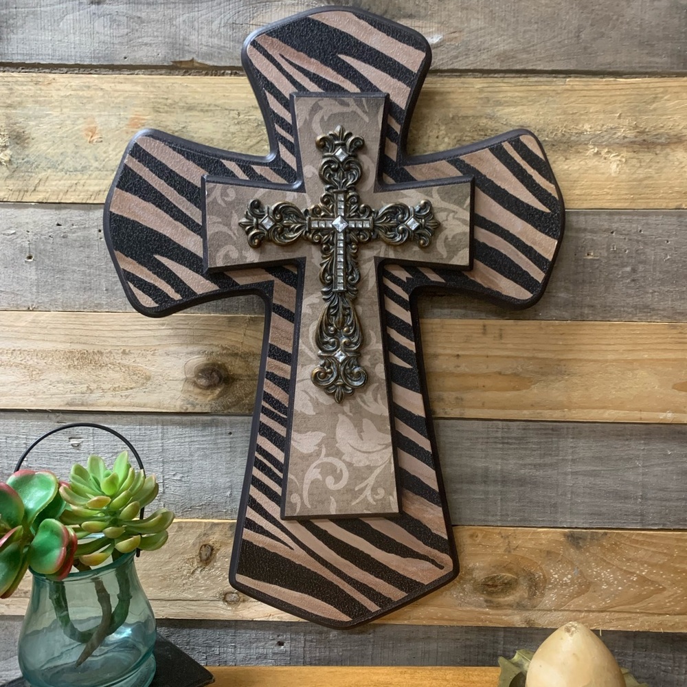Rustic Hanging Cross Wall Decor